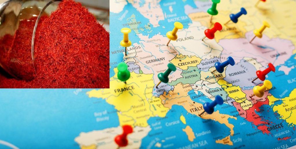  کشورهای اروپایی مواد اولیه صنایع  غذایی خود را غالباً وارد می کنند و این موقعیت خوبی برای صادرات زعفران ایرانی به اروپاست