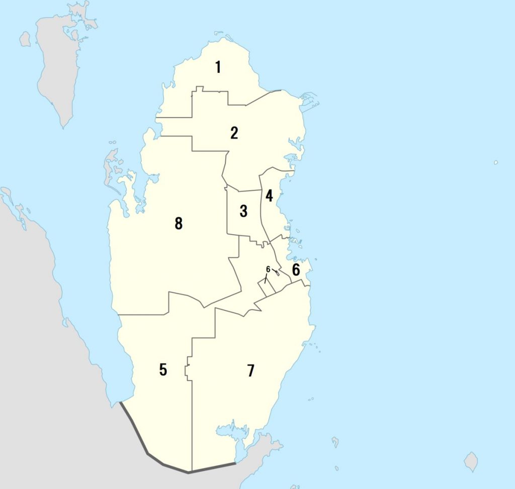 قطر کشور کوچکی است اما در بخش بندی ها به هفت استان طبقه بندی شده است که هر استان ظرفیت تجاری خاصی دارد