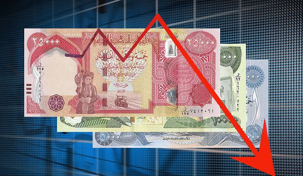 کاهش ارزش پول عراق طی سالیان مختلف ادامه دارد که ناشی از کسری بودجه و عدم نحوه صحیح درآمدهاست